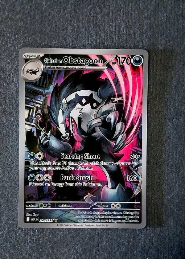 245 Galarian Obstagoon Ascended Heroes Illustration Rare NM