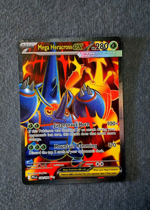108 Mega Heracross ex Phantasmal Flames Ultra Rare NM