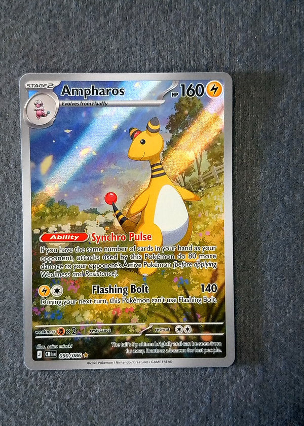 090 Ampharos Chaos Rising Illustration Rare NM
