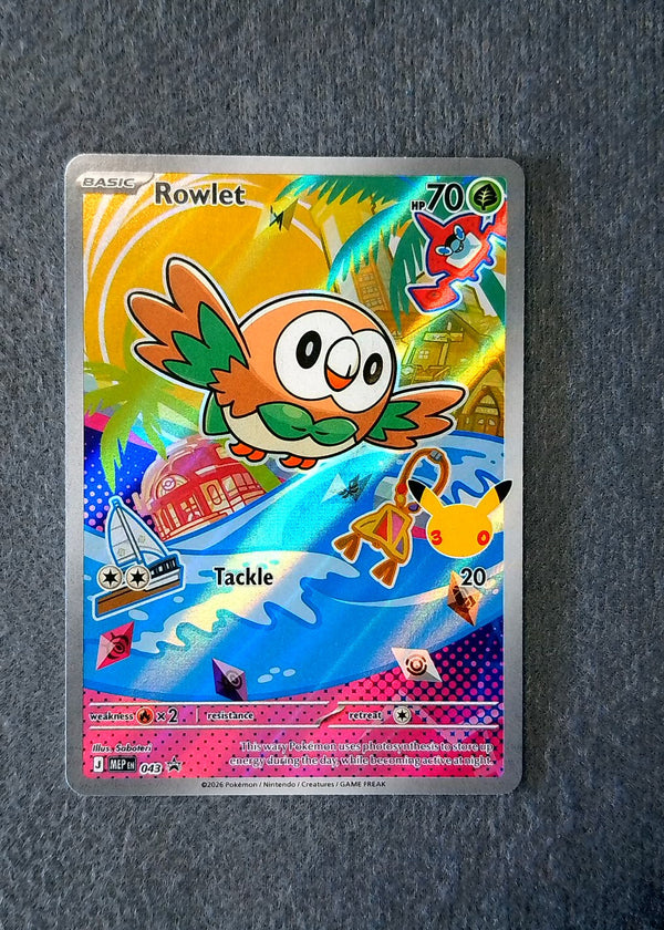 043 Rowlet [30th Anniversary] ME Black Star Promos Promo NM
