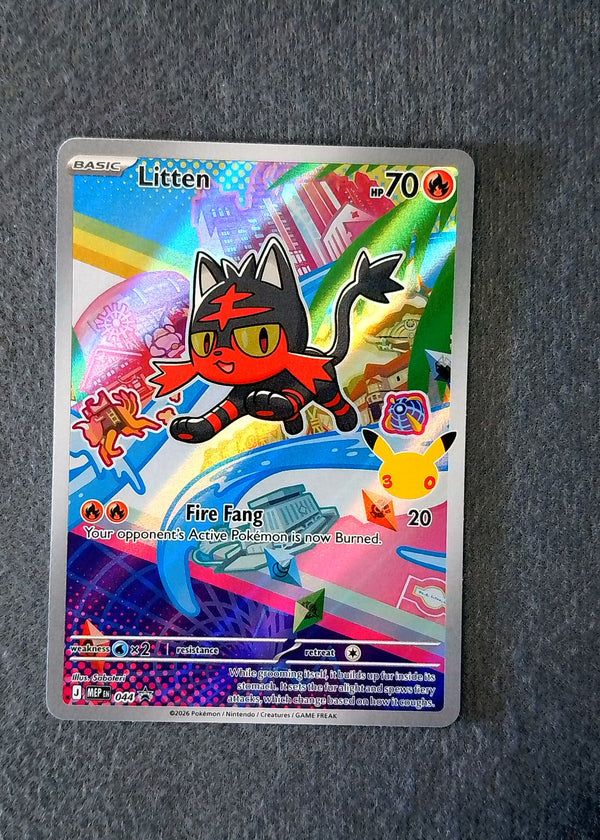 044 Litten [30th Anniversary] ME Black Star Promos Promo NM