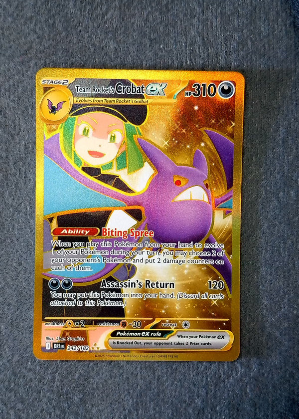 242 Team Rocket's Crobat ex Destined Rivals Hyper Rare NM