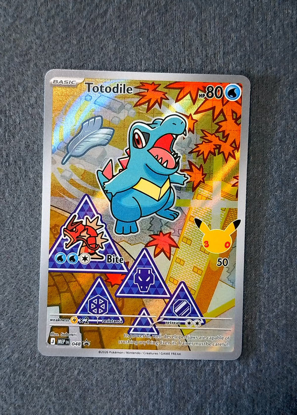 048 Totodile [30th Anniversary] ME Black Star Promos Promo NM