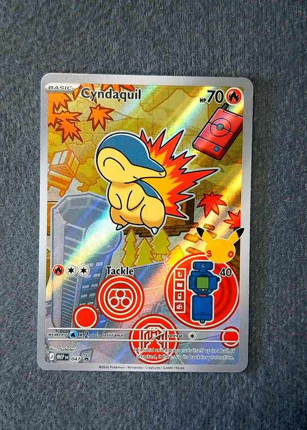 047 Cyndaquil [30th Anniversary] ME Black Star Promos Promo NM