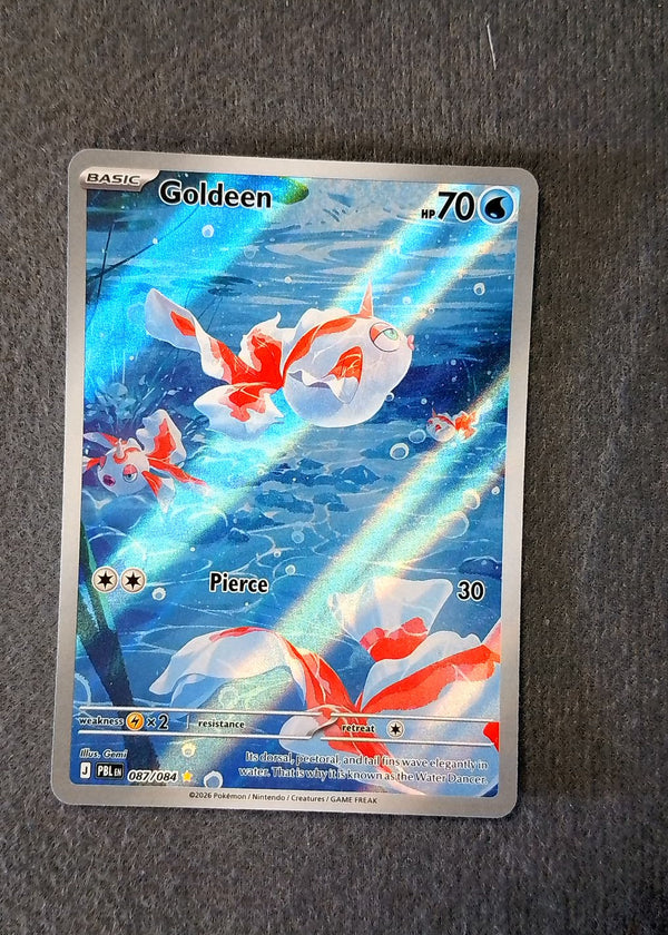 087 Goldeen Pitch Black Illustration Rare NM