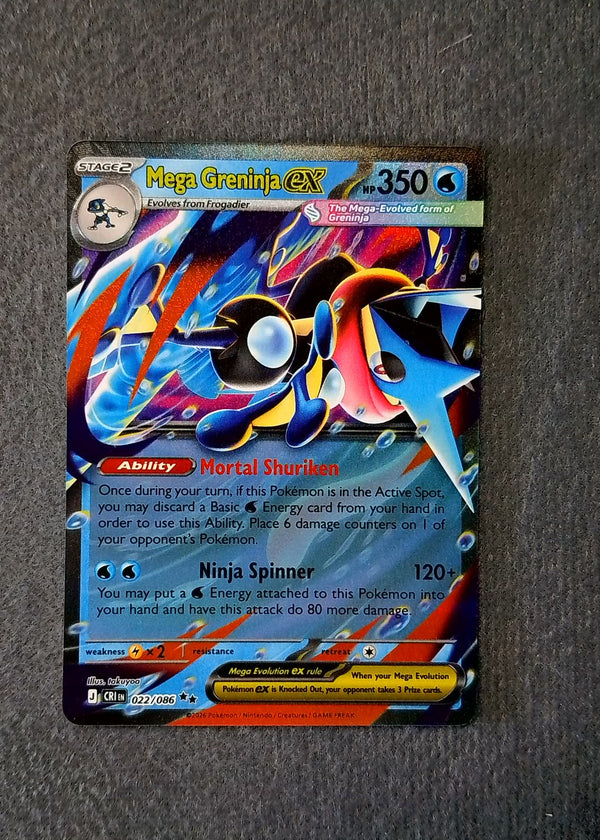 022 Mega Greninja ex Chaos Rising Double Rare NM