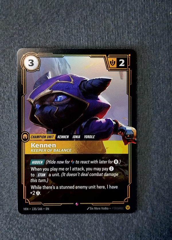 135 Kennen, Keeper of Balance [Foil] Vendetta Rare NM