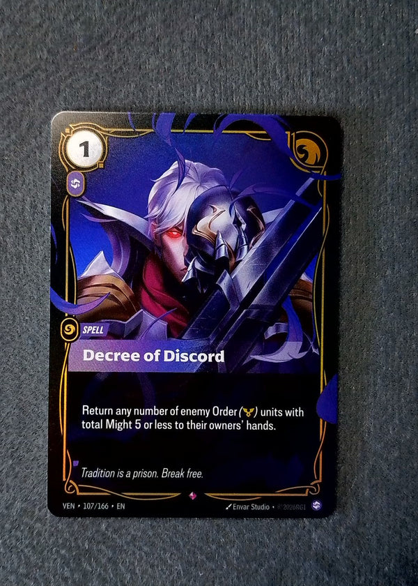 107 Decree of Discord [Foil] Vendetta Rare NM