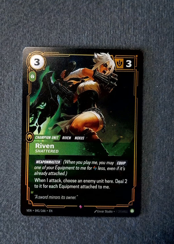 041 Riven, Shattered [Foil] Vendetta Rare NM