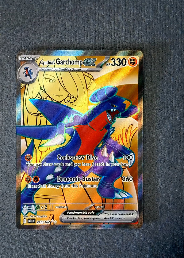 215 Cynthia's Garchomp ex Destined Rivals Ultra Rare NM
