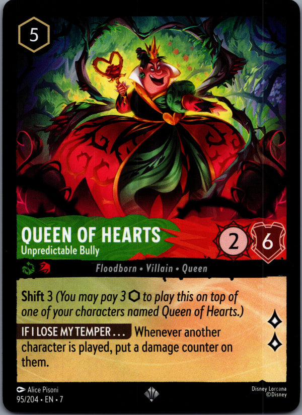 095 Queen of Hearts - Unpredictable Bully Archazia's Island Super Rare NM