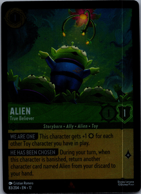 083 Alien - True Believer [Foil] Wilds Unknown Rare NM