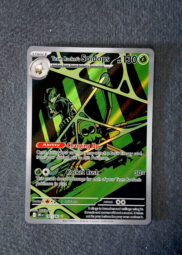 187 Team Rocket's Spidops Destined Rivals Illustration Rare NM