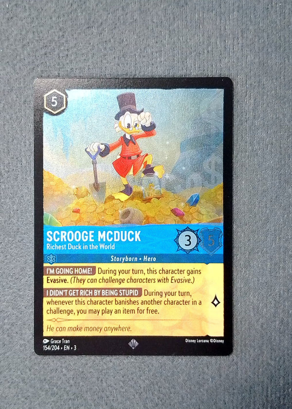 154 Scrooge McDuck - Richest Duck in the World [Foil] Into the Inklands Super Rare NM