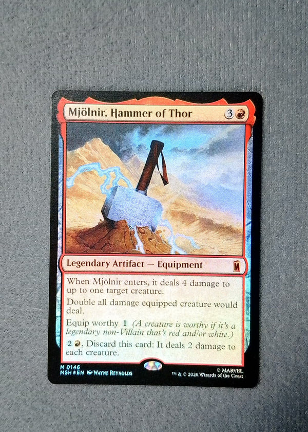 146 Mjölnir, Hammer of Thor [Foil] Marvel Super Heroes Mythic Foil NM