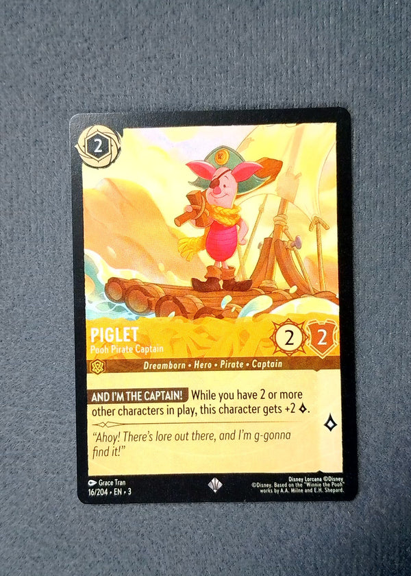 016 Piglet - Pooh Pirate Captain Into the Inklands Super Rare NM
