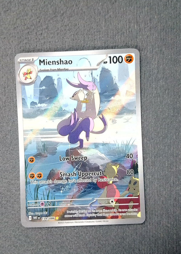 134 Mienshao White Flare Illustration Rare NM