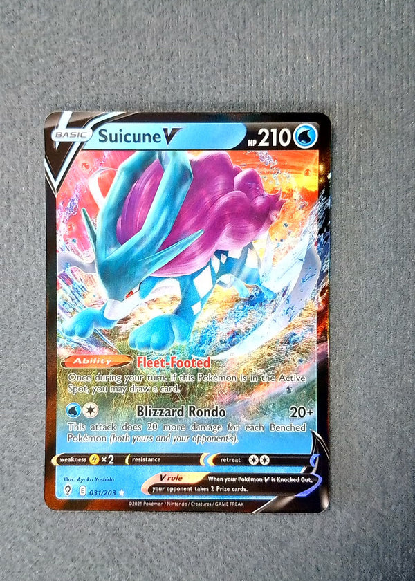 031 Suicune V Evolving Skies Holo Rare V NM
