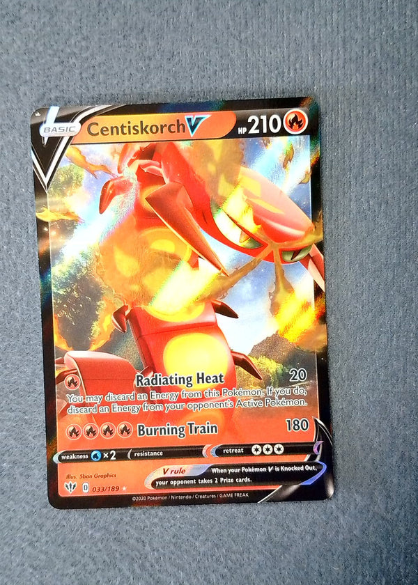 033 Centiskorch V Darkness Ablaze Holo Rare V NM