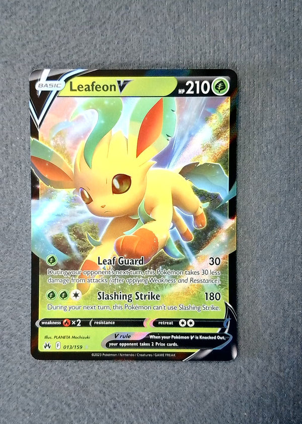 013 Leafeon V Crown Zenith Holo Rare V NM