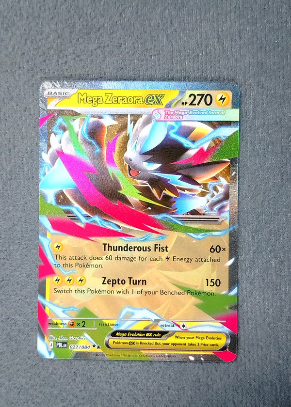 027 Mega Zeraora ex Pitch Black Double Rare NM