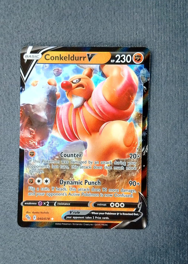 040 Conkeldurr V Pokemon GO Holo Rare V NM