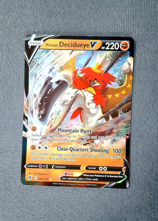 083 Hisuian Decidueye V Astral Radiance Holo Rare V NM
