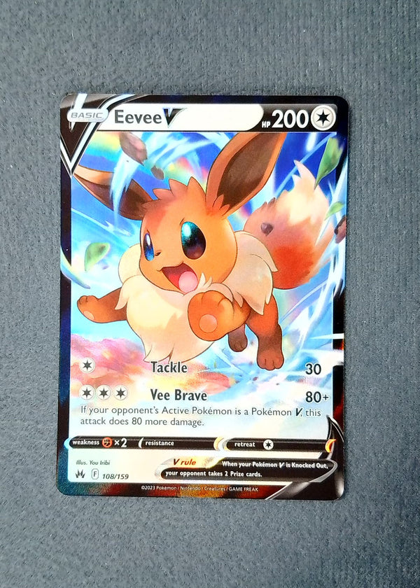 108 Eevee V Crown Zenith Holo Rare V NM