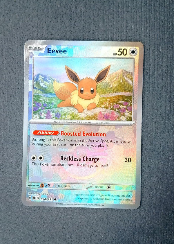 074 Eevee [Poke Ball] Prismatic Evolutions Common NM