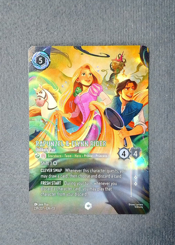 239 Rapunzel & Flynn Rider - Unlikely Pair Attack of the Vine! Enchanted NM