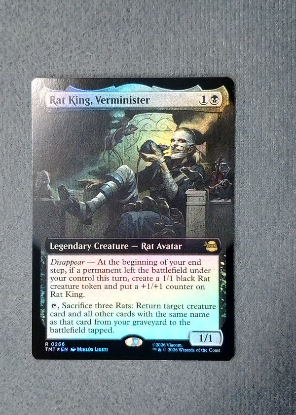 266 Rat King, Verminister [Foil] Teenage Mutant Ninja Turtles Rare Extended Art Foil NM