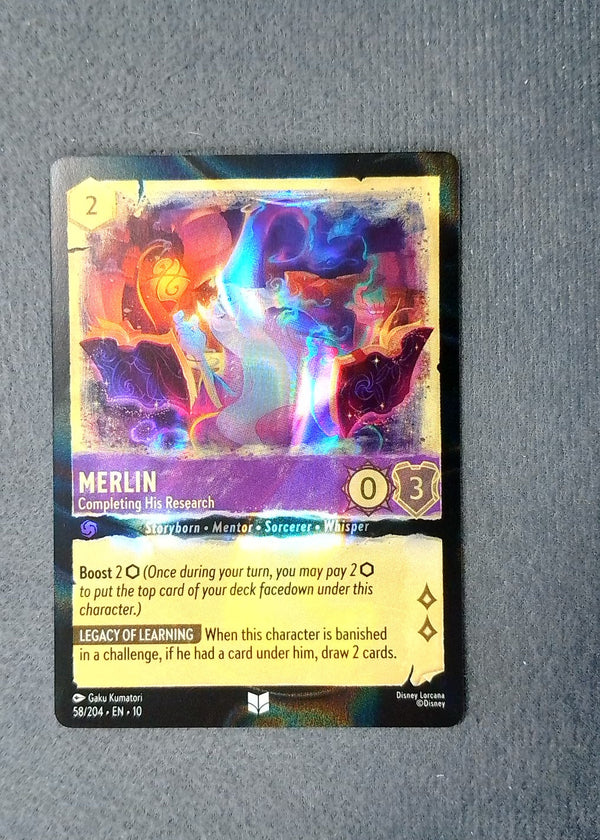 058 Merlin - Completing His Research [Foil] Whispers in the Well Uncommon NM