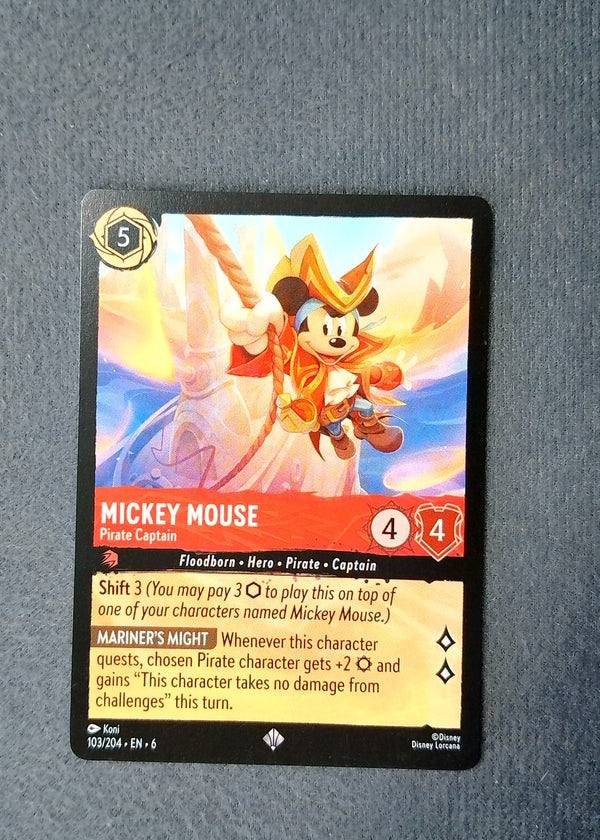 103 Mickey Mouse - Pirate Captain Azurite Sea Super Rare NM