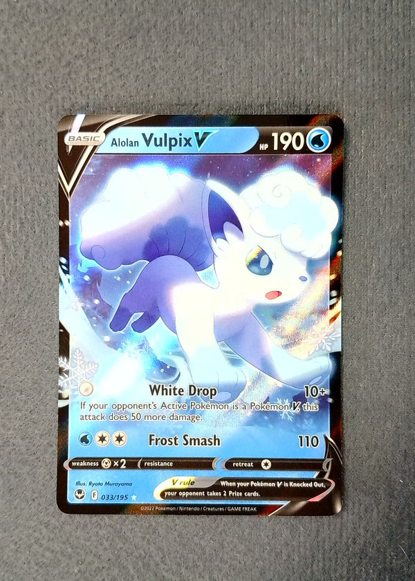 033 Alolan Vulpix V Silver Tempest Holo Rare V NM