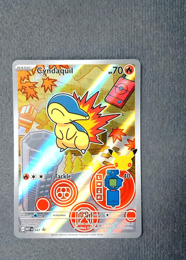 047 Cyndaquil [30th Anniversary] ME Black Star Promos Promo NM
