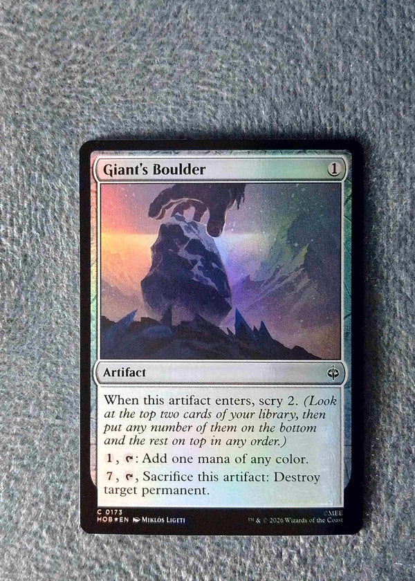 173 Giant's Boulder [Foil] The Hobbit Common Foil NM