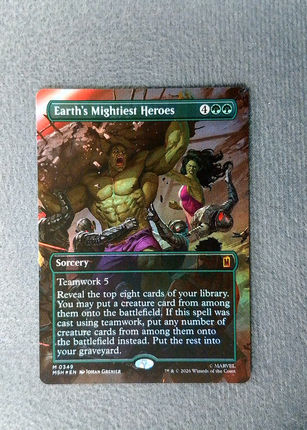 349 Earth's Mightiest Heroes [Foil] Marvel Super Heroes Mythic Foil NM