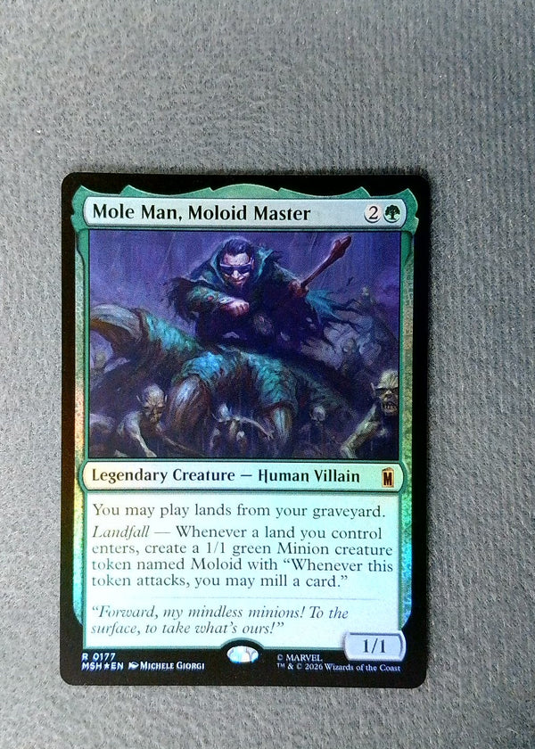 177 Mole Man, Moloid Master [Foil] Marvel Super Heroes Rare Foil NM