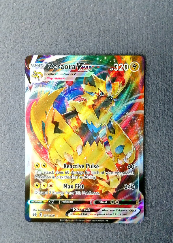 054 Zeraora VMAX Crown Zenith Holo Rare VMAX NM