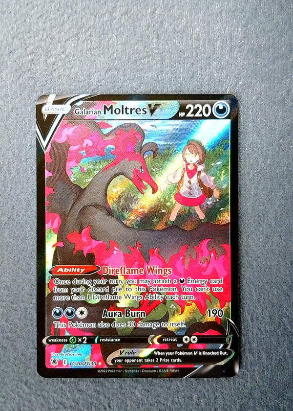 TG20 Galarian Moltres V Astral Radiance Holo Rare V NM