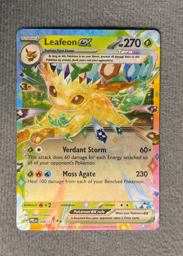 006 Leafeon ex Prismatic Evolutions Double Rare NM