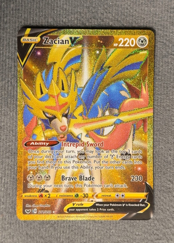 211 Zacian V Sword & Shield Rare Secret NM