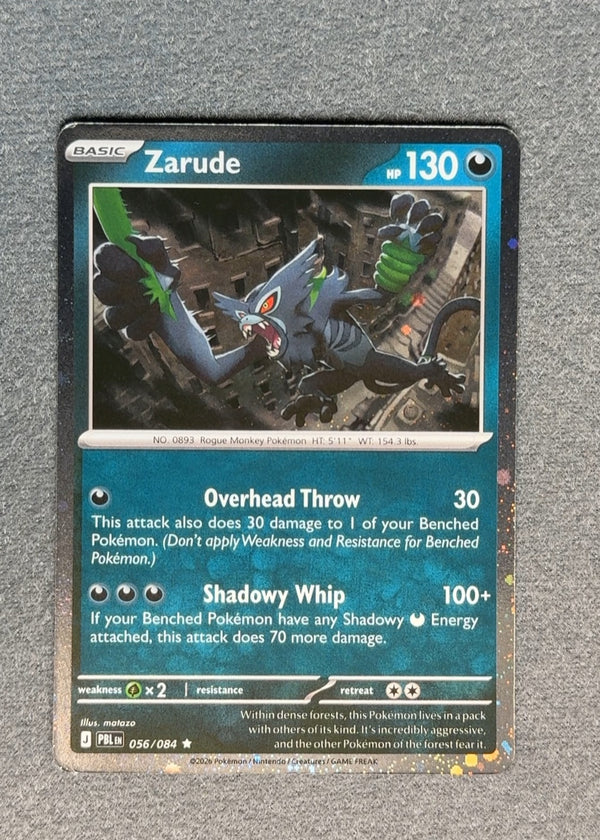 056 Zarude [Cosmos Holo] Pitch Black Rare NM