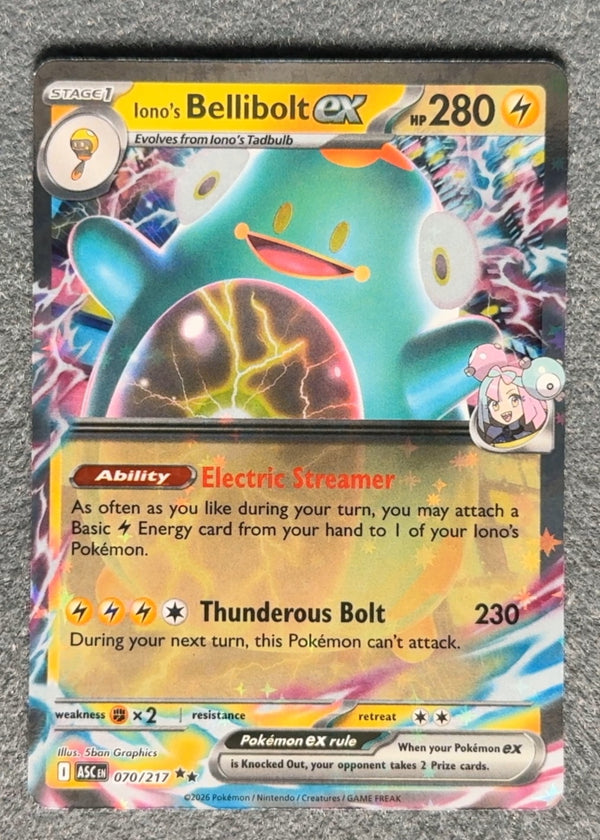070 Iono's Bellibolt ex Ascended Heroes Double Rare NM
