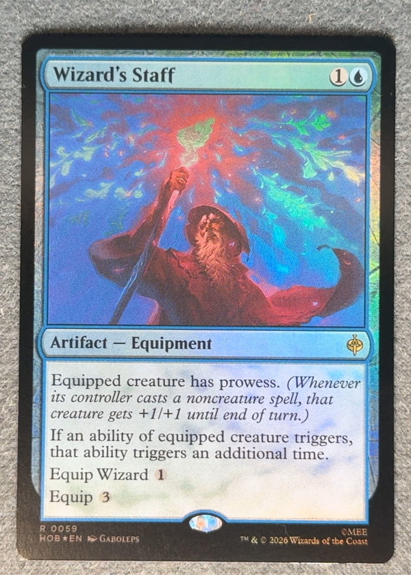 059 Wizard's Staff [Foil] The Hobbit Rare Foil NM