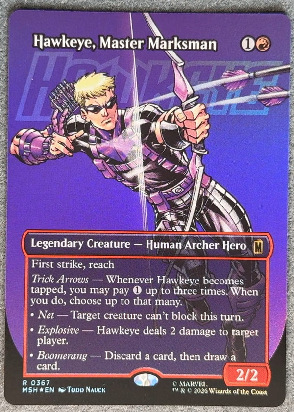 367 Hawkeye, Master Marksman [Foil] Marvel Super Heroes Rare Foil NM