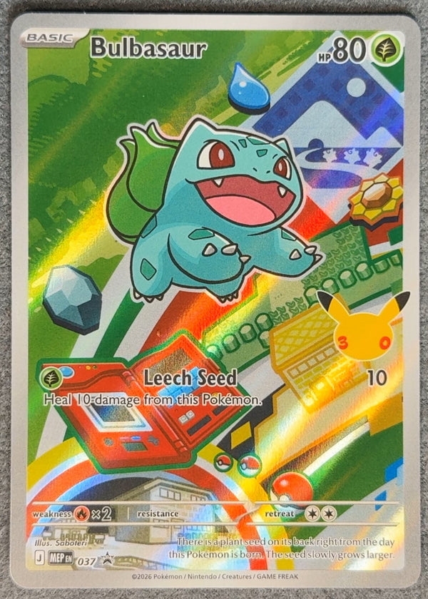 037 Bulbasaur [30th Anniversary] ME Black Star Promos Promo NM