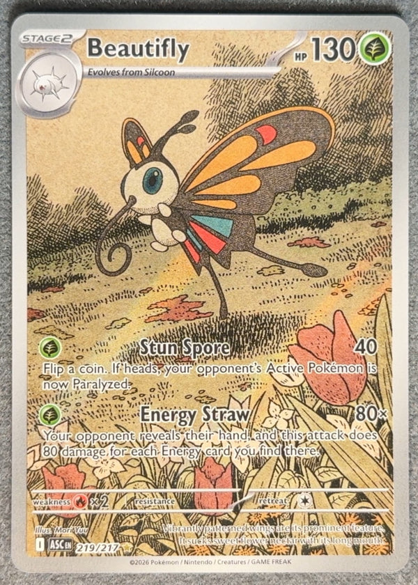 219 Beautifly Ascended Heroes Illustration Rare NM