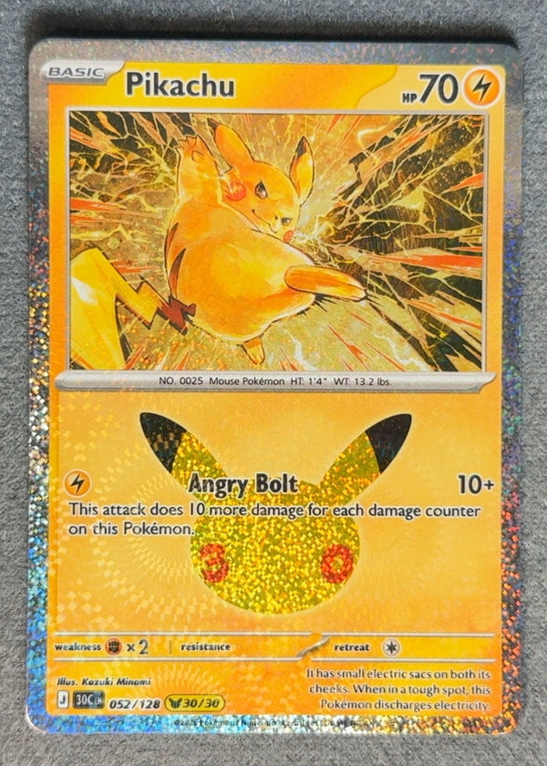 052 Pikachu 30th Celebration Pikachu Rare NM