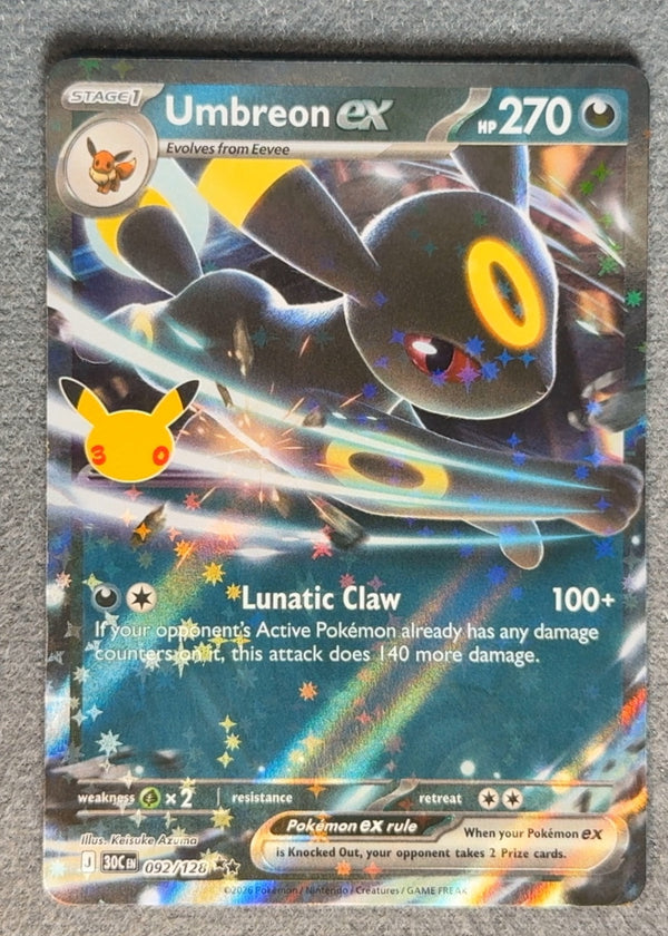 092 Umbreon ex 30th Celebration Double Rare NM